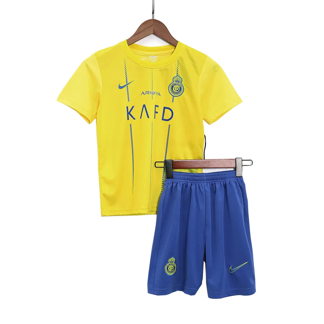 Kids Al Nassr Home Kit Jersey+Shorts 2023/24